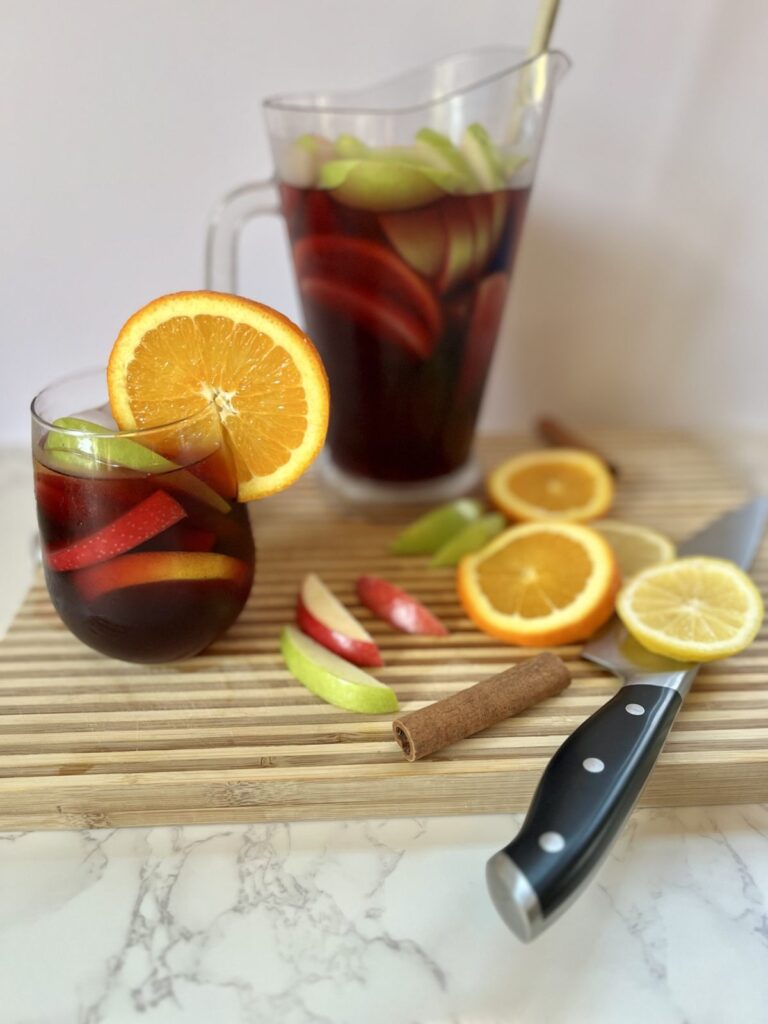 fall sangria for a fall bonfire party drink