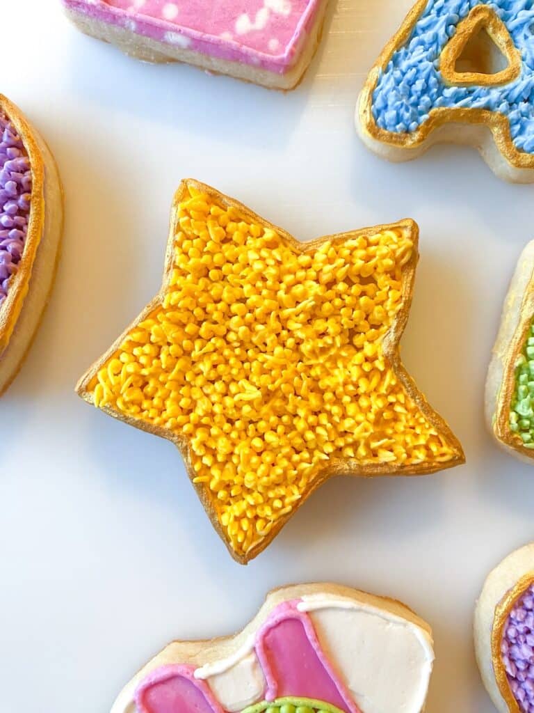 back to school sugar cookies star cookie
