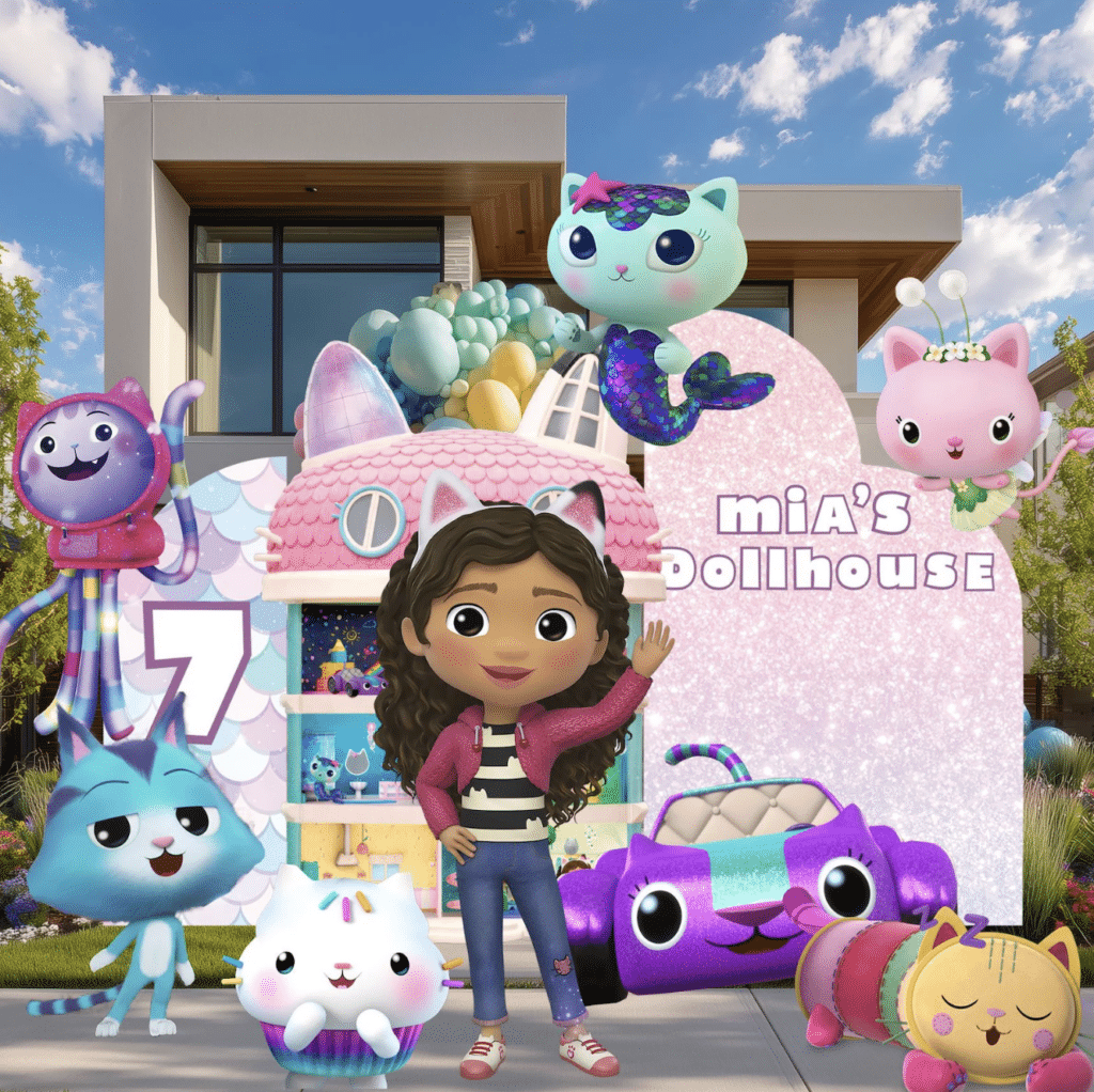 gabbys dollhouse birthday party decorations