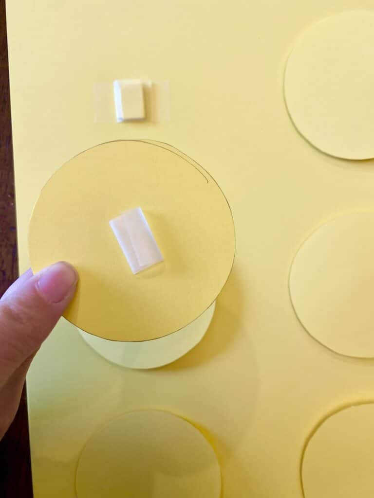 taping DIY LEGO Banner